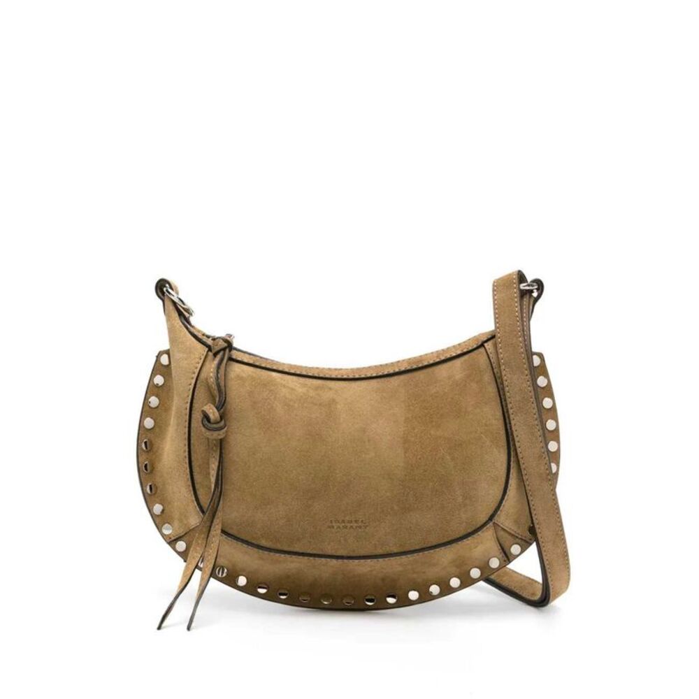Marant Women Oskan Moon Shoulder Bag With Decorative Studs.